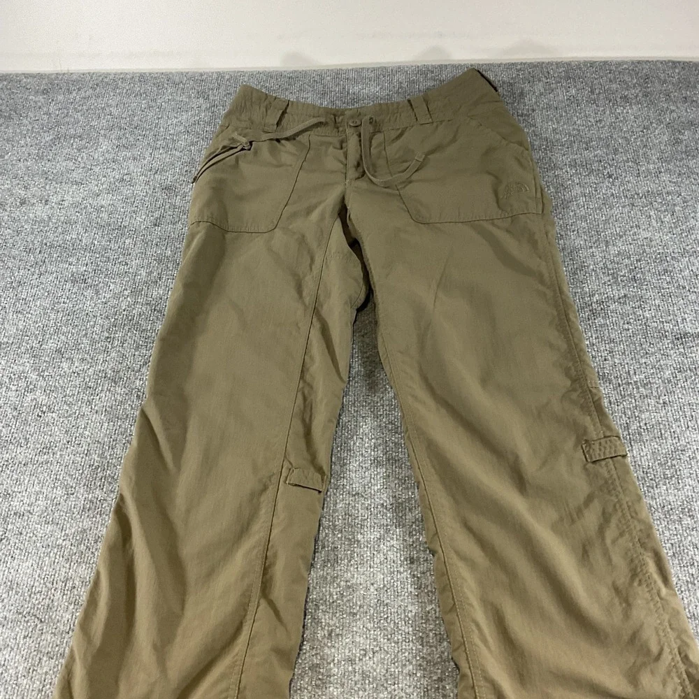 The North Face Womens Hiking Pants Size 6 Brown Nylon Outdoor Travel Straight Lg